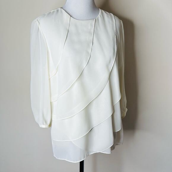 Ted Baker Ivory Layered Blouse - Picture 2 of 5